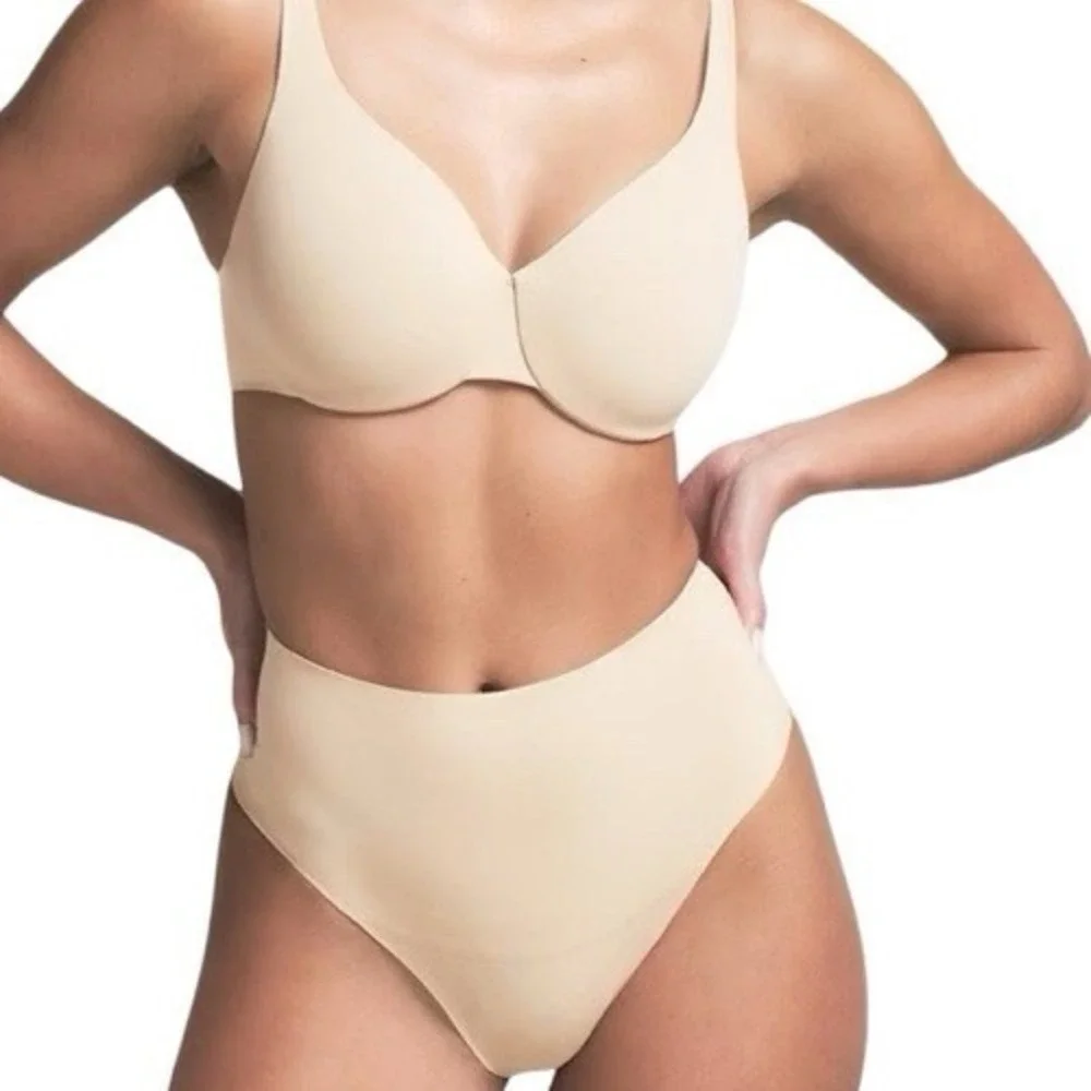 Skims Smoothing Intimates Unlined Minimizer Bra - NWT - Sand - 32c